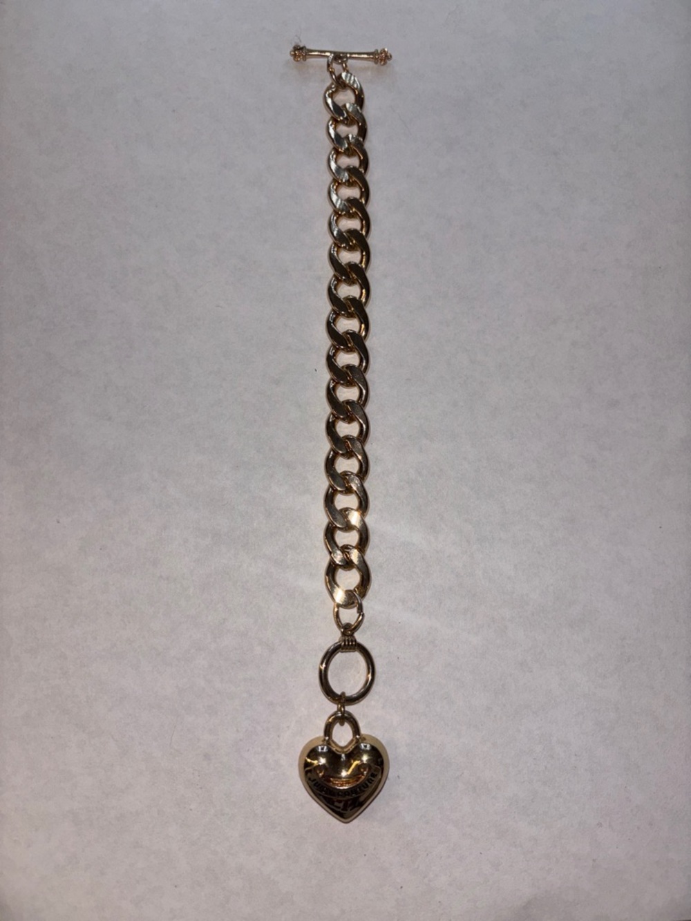 Juicy Couture Gold Heart Link Bracelet - Women Jewelry